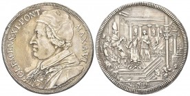 ROMA. Clemente XI (Gian Francesco Albani), 1700-1721. Piastra a. VI. Ag, gr. 31,79. Dr. CLEMENS XI PONT - MAX A VI. Busto a s., con camauro, mozzetta ...