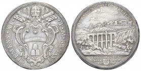 ROMA. Clemente XI (Gian Francesco Albani), 1700-1721. Piastra a. XI. Ag, gr. 31,70. Dr. CLEMENS XI - P M ANN XI. Stemma in cornice a volute, sormontat...