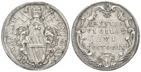 ROMA. Clemente XII (Lorenzo Corsini), 1730-1740. Mezza Piastra 1735 a. V Ag, gr. 14,58. Dr. CLEMENS XII - PONT M AN V. Stemma sormontato da triregno e...