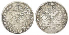 ROMA. Sede Vacante (Cam. Card. Annibale Albani), 1740. Grosso 1740. Ag, gr. 1,34 . Dr. SEDE VACAN - MDCCXXXX. Stemma oblungo sormontato da chiavi decu...
