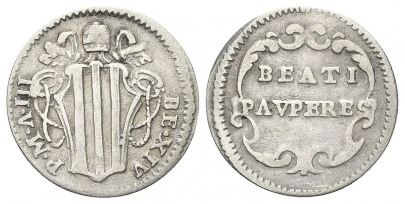 ROMA. Benedetto XIV (Prospero Lorenzo Lambertini), 1740-1758. Mezzo Grosso 1743 ...