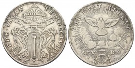 ROMA. Sede Vacante (Cam. Card. Girolamo Colonna), 1758. Scudo 1758. Ag, gr. 26,03 . Dr. SEDE VACAN - TE MDCCLVIII. Stemma Colonna a targa oblunga semi...