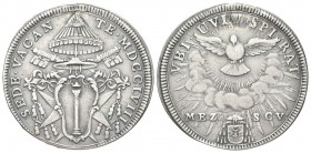 ROMA. Sede Vacante (Cam. Card. Girolamo Colonna), 1758. Mezzo Scudo Romano 1758. Ag, gr. 12,89 . Dr. SEDE VACAN - TE MDCCLVIII. Stemma a targa sagomat...