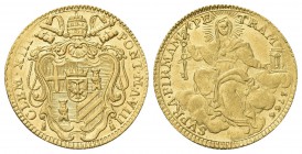 ROMA. Clemente XIII (Carlo della Torre di Rezzonico), 1758-1769. Zecchino 1766 a. VIII. Au, gr. 3,43. Dr. CLEM XIII - PONT M A VIII. Stemma sormontato...