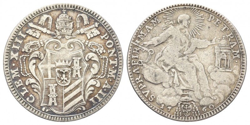 ROMA. Clemente XIII (Carlo della Torre di Rezzonico), 1758-1769. Giulio 1760 a. ...