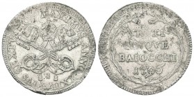 ROMA. Pio VI (Giannangelo Braschi), 1775-1799. Da 25 Baiocchi 1796 a. XXII. Mi, gr. 9,35 . Dr. PIVS SEXTVS - PON M AXIMVS ANNO XXII. Chiavi decussate ...