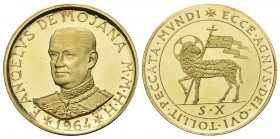 MALTA - SMOM. Angelo de Mojana di Cologna, 1962-1988. Set 1964 di quattro monete in blister: 10 Scudi, 5 Scudi, 2 Scudi e 1 Scudo. Au e Ag, gr. 8 e 4 ...