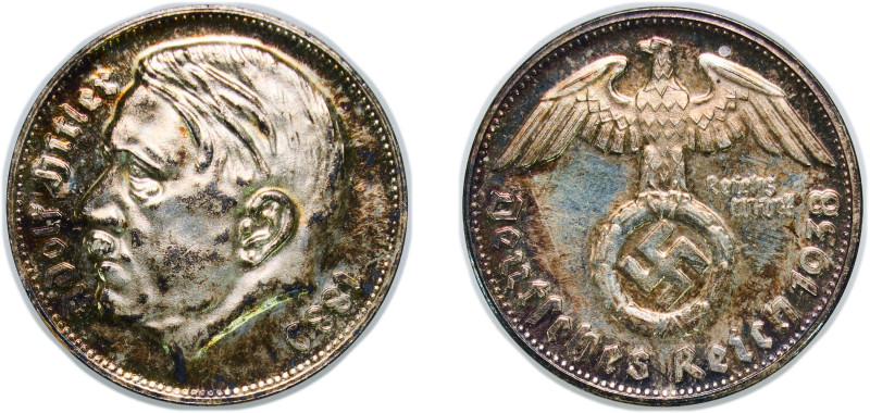 Germany Federal Republic 1989 2 Reichsmark (Adolf Hitler - Fantasy Coin) Silver ...