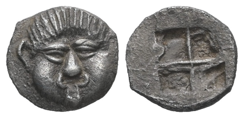 Macedon, Neapolis. AR Obol, 0.71 g 9.51 mm. Circa 500-480 BC. 
Obv: Gorgoneion f...