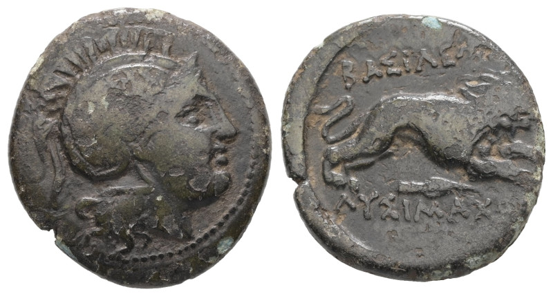 Kings of Thrace, (Macedonian). Lysimachos, 305-281 BC. Ae, 4.37 g 19.87 mm. Unce...
