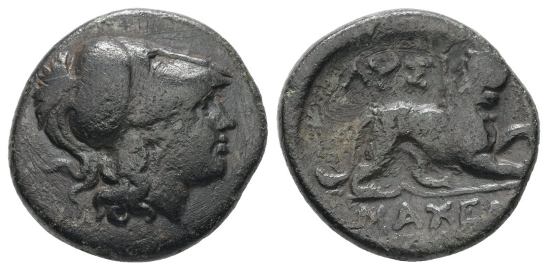 Thrace, Lysimacheia. Ae, 3.86 g 17.79 mm. Circa 309-220 BC.
Obv: Head of Athena ...