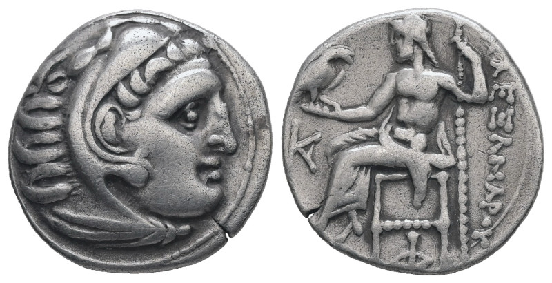Kings of Macedon, Alexander III "the Great", AR Drachm, 3.85 g 18.59 mm. 336-323...