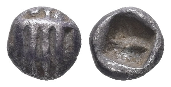Asia Minor, uncertain. AR Hemiobol. 0.27 g. - 6.02 mm. 5th-4th Century BC.
Obv.:...