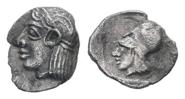 Asia Minor. Uncertain mint (Lampsakos?). AR, Tetartemorion. 0.17 g 7.18 mm. Circ...