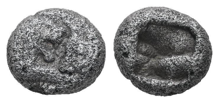 Kings of Lydia. Sardes. Kroisos, AR 1/12 Stater, 0.80 g 7.91 mm. Circa 564/53-55...