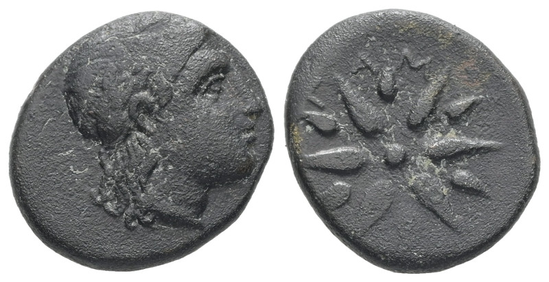 Mysia, Gambrion. AE. 3.78 g. - 17.33 mm. ca. 4th century BC.
Obv.: Laureate head...