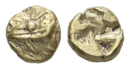 Mysia, Kyzikos. EL 1/48 Stater. 0.32 g. - 5.39 mm. Circa 600-550 BC.
Obv.: Head of tunny to left.
Rev.: Incuse square punch.
Ref.: Nomisma VII 3; Hurt...