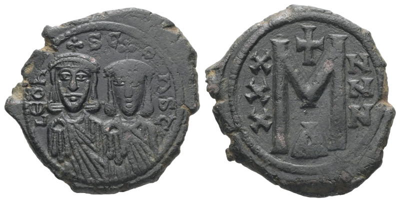 Leo III 'the Isaurian' and Constantine V, AD 717-741. AE, Follis. 8.03 g. 25.73 ...