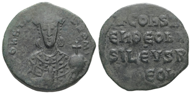 Constantine VII Porphyrogenitus, AD 913-959. AE, Follis. 7.30 g. 27.40 mm. Const...