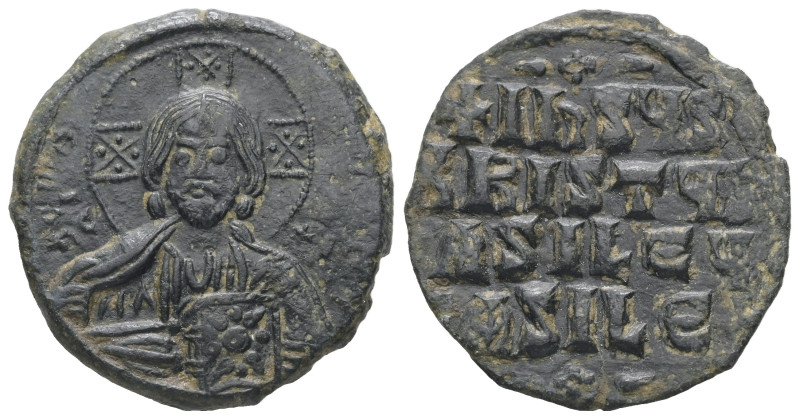 Anonymous Follis, Class A2. Basil II and Constantine VIII, AD 976-1025. AE, Foll...
