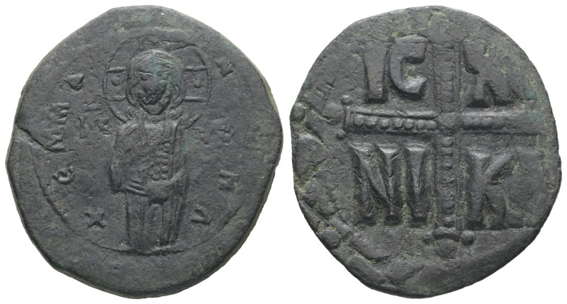 Anonymous Follis, Class C. Michael IV, AD 1034-1041. AE, Follis. 8.50 g. 31.38 m...