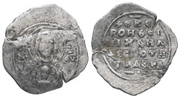 Michael VII Ducas, AD 1071-1078. 2/3 Miliaresion. 1.21 g. 22.47 mm. Constantinople.
Obv: MP - ΘV. Bust of the Virgin orans with medallion of Christ be...
