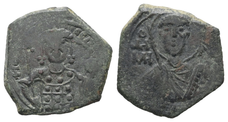 John II Comnenus, AD 1118-1143. AE, Half Tetarteron. 1.92 g. 16.71 mm. Thessalon...