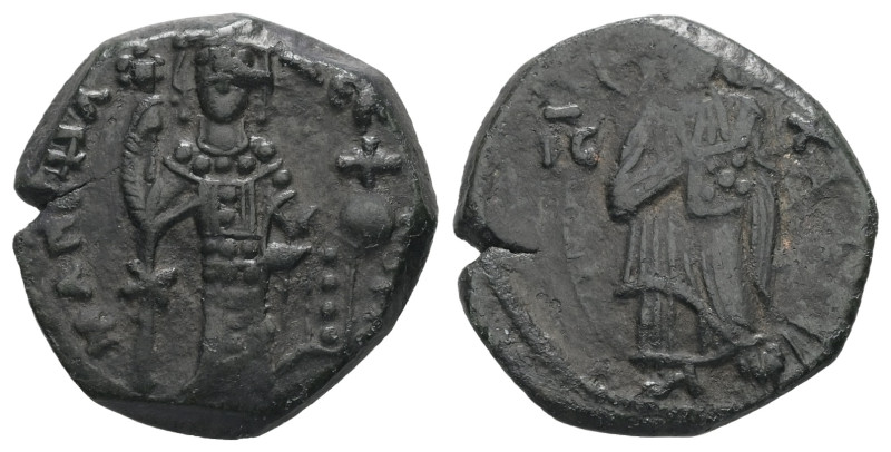 Manuel I Comnenus, AD 1143-1180. AE, Tetarteron. 3.23 g. 18.58 mm. Constantinopl...