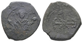 Empire of Nicaea. Anonymous, AD 1227-1261. AE, Tetarteron. 2.54 g. 18.89 mm. Magnesia.
Obv: MP̅-ΘV̅. Virgin nimbate, orans, wearing tunic and maphorio...
