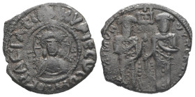 Andronicus II Palaeologus and Michael IX, AD 1282-1328. AE, Assarion. 2.04 g. 21.65 mm. Constantinople.
Obv: [AYTOKPATOPEC PωMAIωN]. Andronicus, on le...