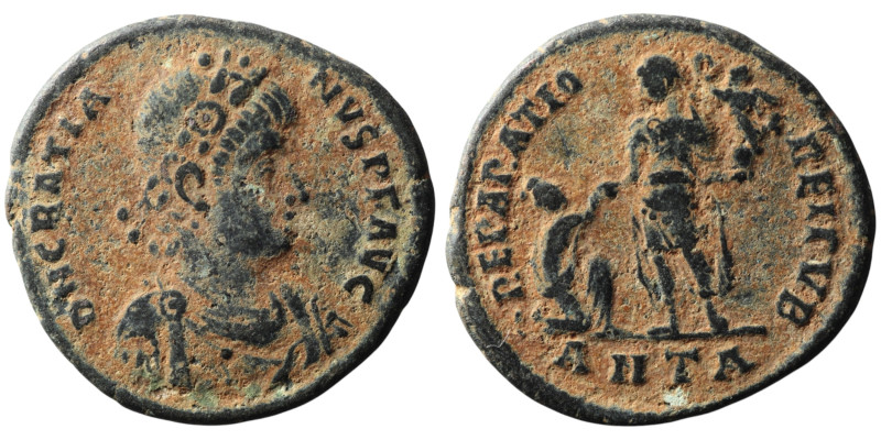 Gratian (AD 367-383). Antioch
AE Follis (24mm, 5,12g)