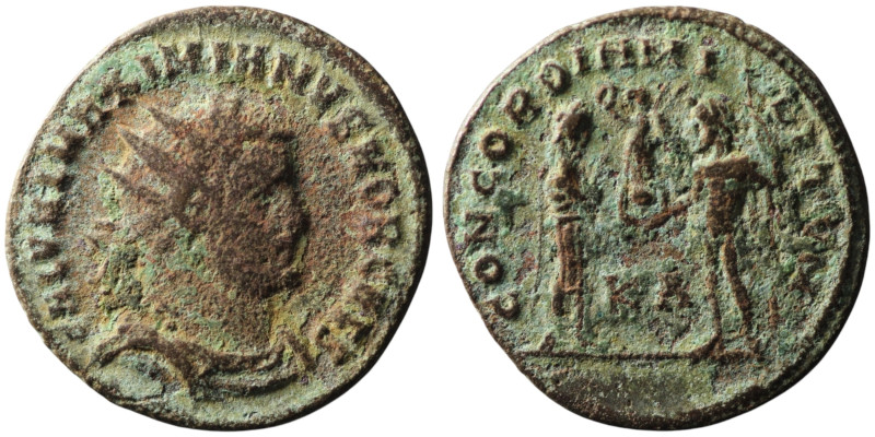 Galerius Maximianus (AD 305-311). Kyzikos
AE Antoninianus (20mm, 2,23g)