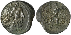 SELEUKID KINGS. Demetrios II Nikator, first reign (146-138 BC). Antioch on the Orontes
AE Bronze (25mm, 11,64g)
Obv: Laureate head of Zeus to right. 
...