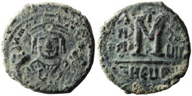 Maurice Tiberius (AD 582-602). Theoupolis (Antioch)
AE Follis (27mm, 11,37g)