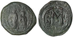 Heraclius with Heraclius Constantine (AD 610-641). Constantinople
AE Follis (34mm, 12,52g)