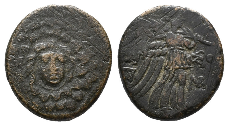Pontos, Amisos, time of Mithradates VI, c. 85-65 BC. Æ (16mm, 6.40g). Aegis with...