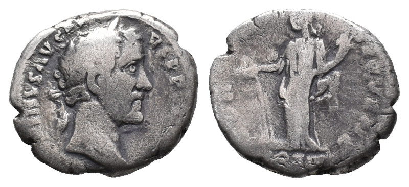 Antoninus Pius (138-161). AR Denarius (16mm, 3.06g). Rome. Laureate head r. R/ F...