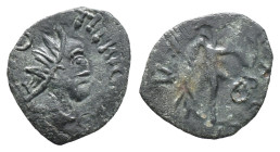 Barbarous Radiate, imitating a Roman Antoninianus (15mm, 1.17g). Radiate head r. R/ Figure advancing r., holding branch and bow(?). Near VF