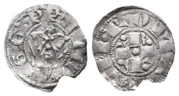 Italy, Papal States. Rome, Gregorio XI (1370-1378). Bolognino Romano (18.5mm, 1.13g). Bust facing. R/ Legend. Muntoni 1/11. Near VF