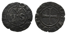 Italy, Rimini, 1250-1385. BI Denaro (14mm, 0.29g). NVS. R/ Cross. MIR 1354. Good Fine - near VF