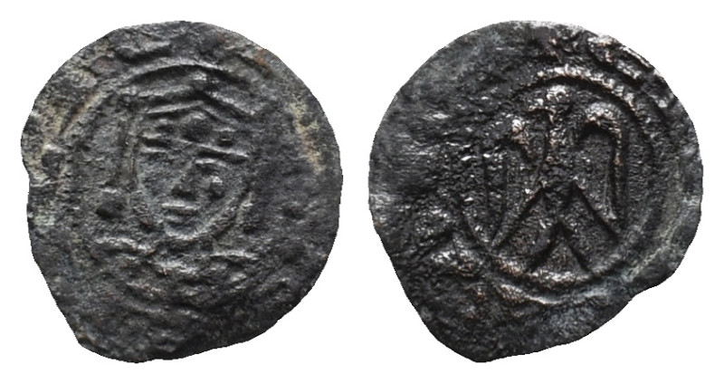 Italy, Sicily, Messina. Enrico VI (1191-1197). BI Denaro (14mm, 0.42g). In the n...