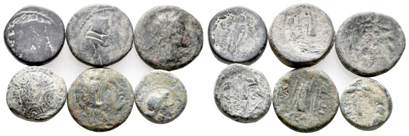 Lot of 6 Greek Æ coins, to be catalog. LOT SOLD AS IS, NO RETURN