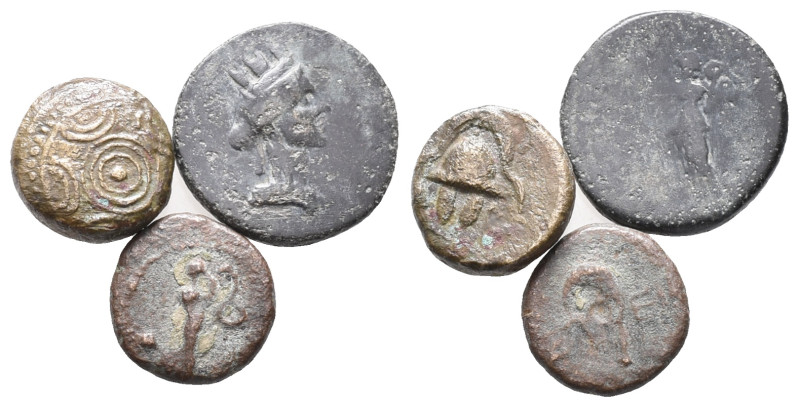Lot of 3 Greek Æ coins, to be catalog. LOT SOLD AS IS, NO RETURN