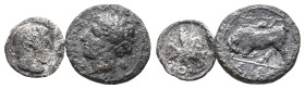 Lot of 2 Greek AR and Æ coins, to be catalog. LOT SOLD AS IS, NO RETURN
