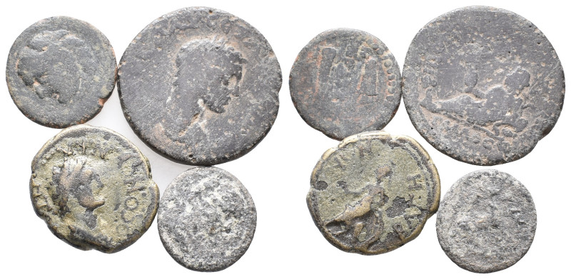 Lot of 4 Roman Provincial Æ coins, to be catalog. LOT SOLD AS IS, NO RETURN