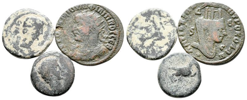 Lot of 3 Roman Provincial Æ coins, to be catalog. LOT SOLD AS IS, NO RETURN