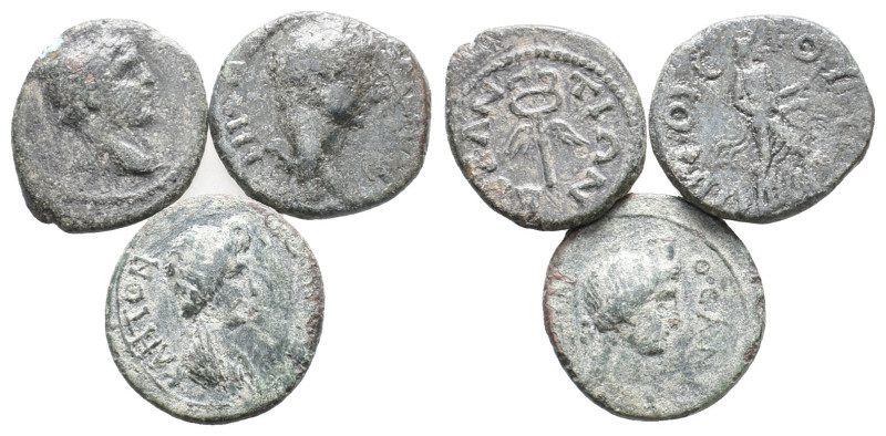 Lot of 3 Roman Provincial Æ coins, to be catalog. LOT SOLD AS IS, NO RETURN