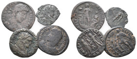Lot of 4 Roman Imperial Æ coins, to be catalog. LOT SOLD AS IS, NO RETURN