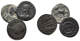 Lot of 3 Roman Imperial Æ coins, to be catalog. LOT SOLD AS IS, NO RETURN