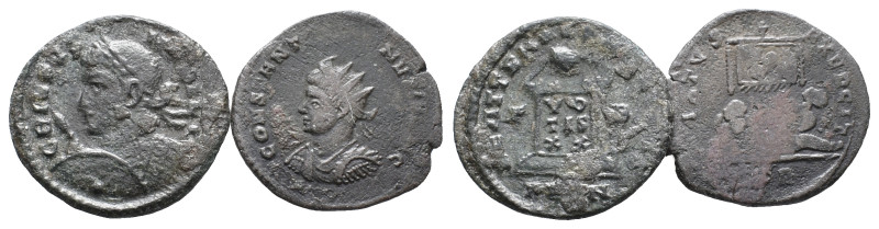 Lot of 2 Roman Imperial Æ coins, to be catalog. LOT SOLD AS IS, NO RETURN